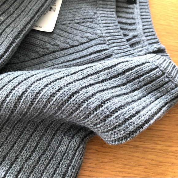 Grey ribbed cropped sweater - S - Picture 3 of 5